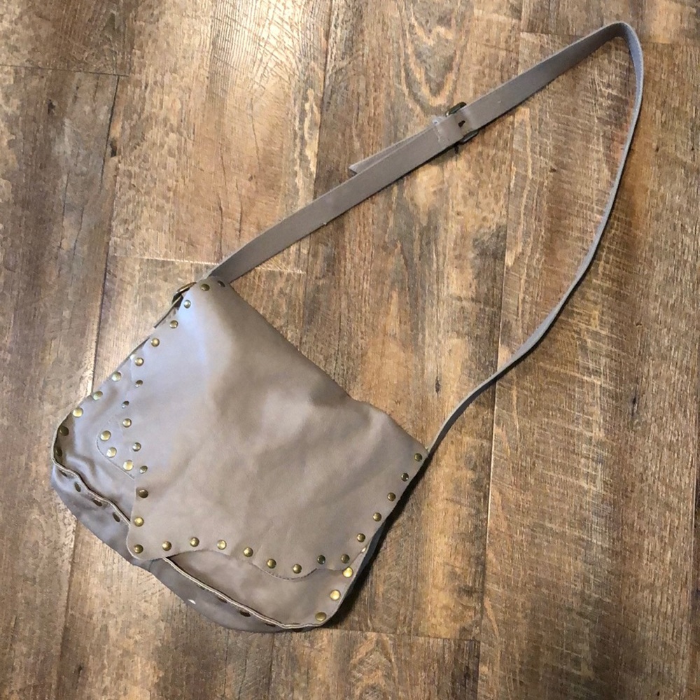 Italy Studded Leather Renaissance Medieval Style Bag Purse Rustic LARP